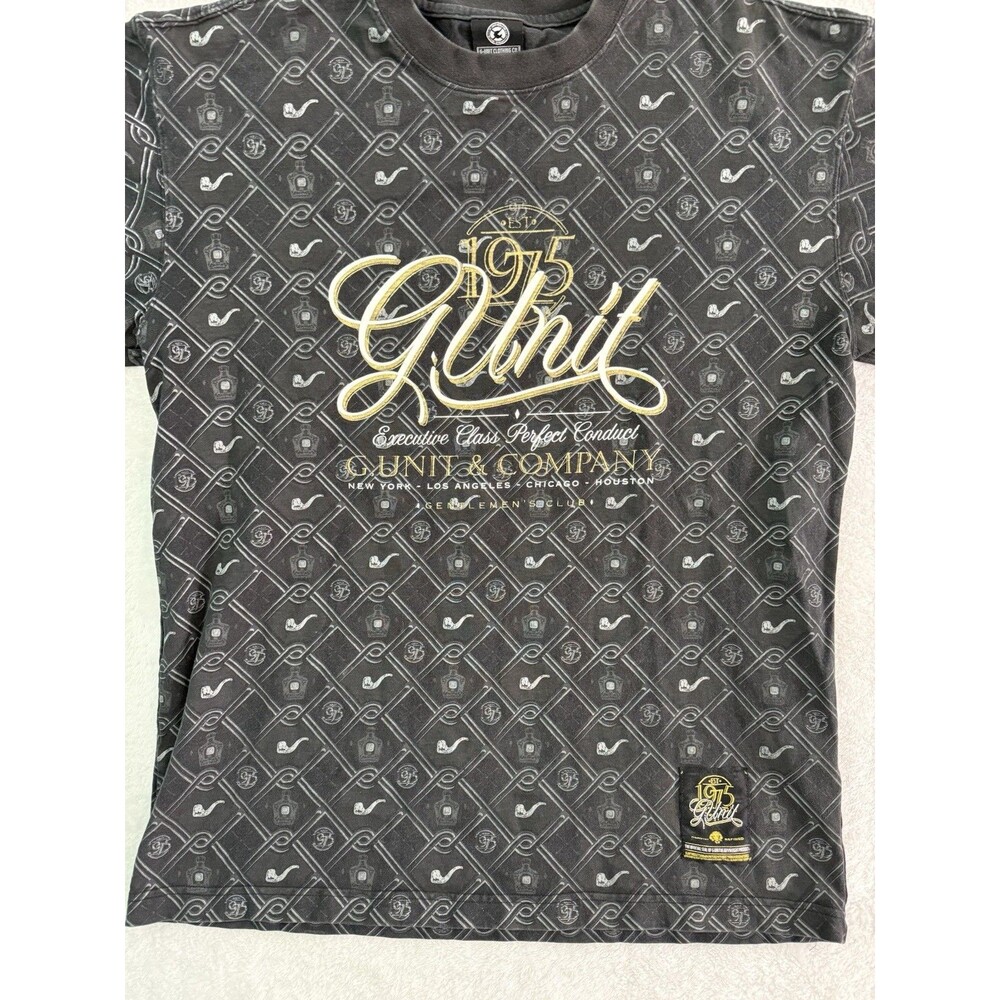 Y2K G-Unit T-Shirt Men's Extra Large Heavyweight Cotton Black Gray
